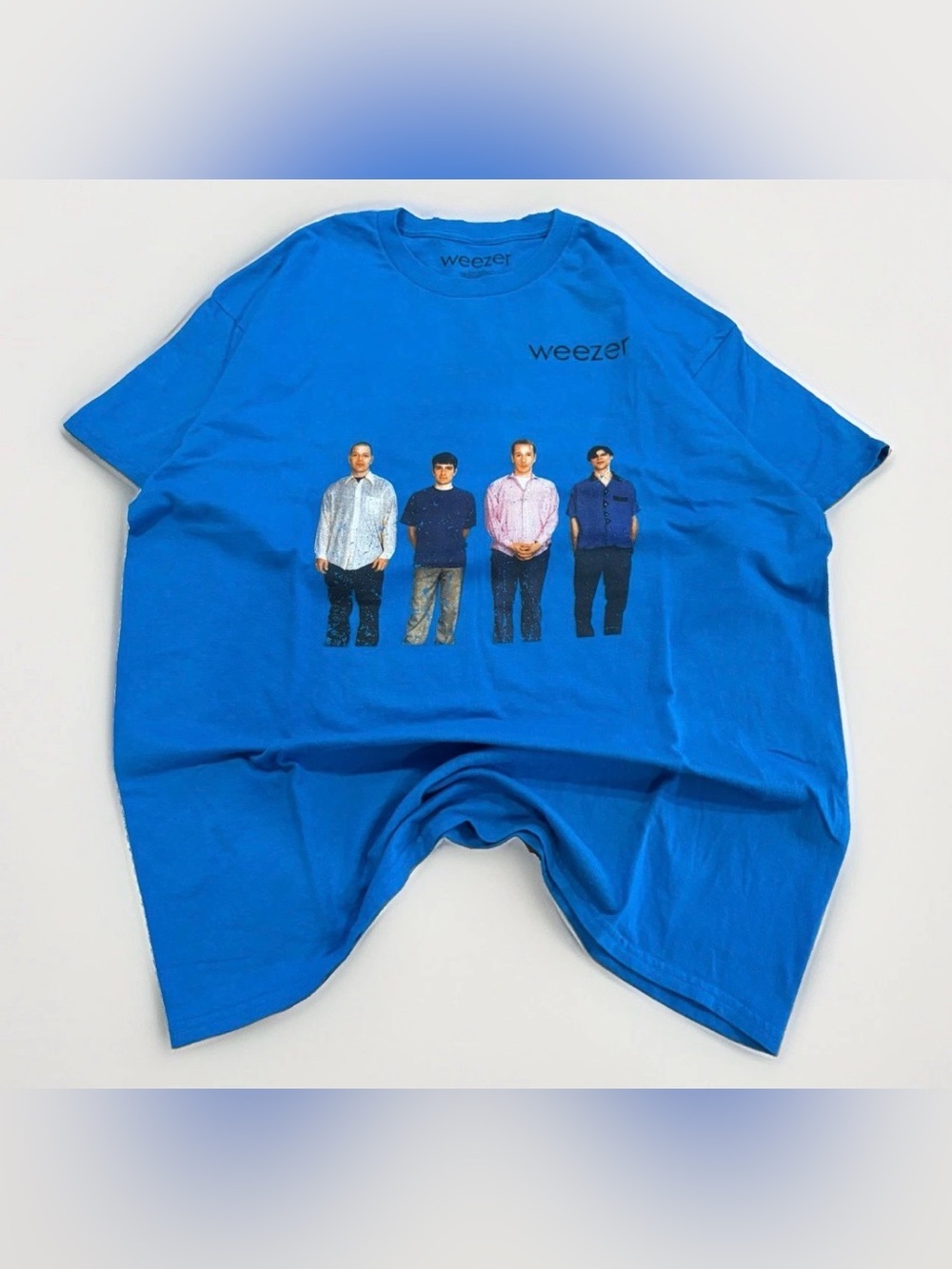 Weezer T-Shirt Ripple Junction The Blue Album Band Tee Size XL Blue Y2K Rock